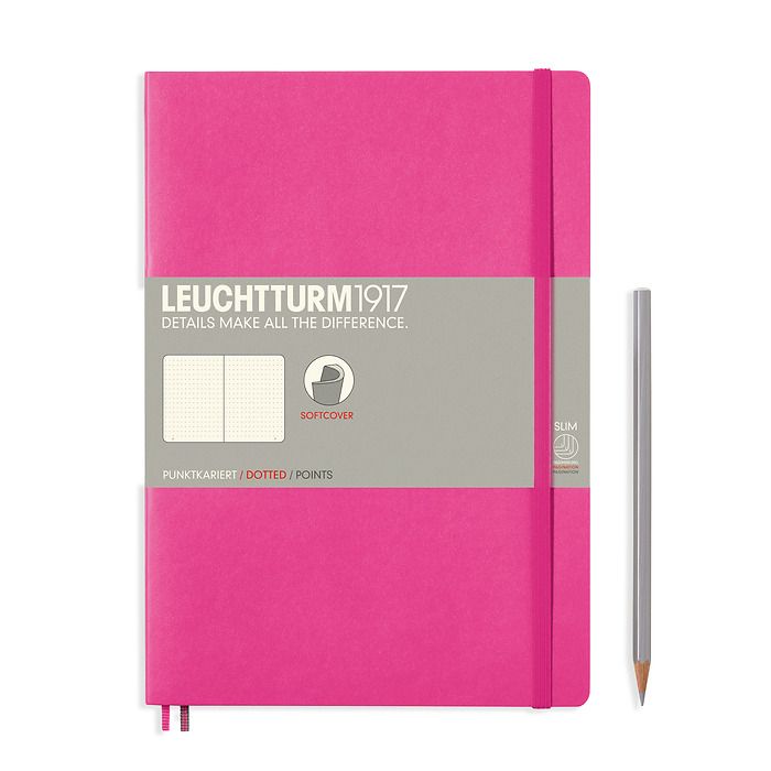 Notebook Composition (B5), Softcover, 123 numbered pages, New Pink, dotted