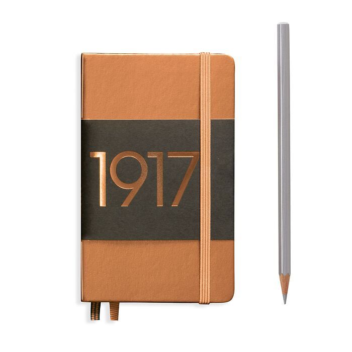 Notebook Pocket (A6), Hardcover, 187 numbered pages, Copper, plain