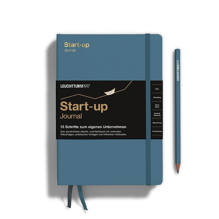 Start-up Journal Medium (A5), Stone Blue, German