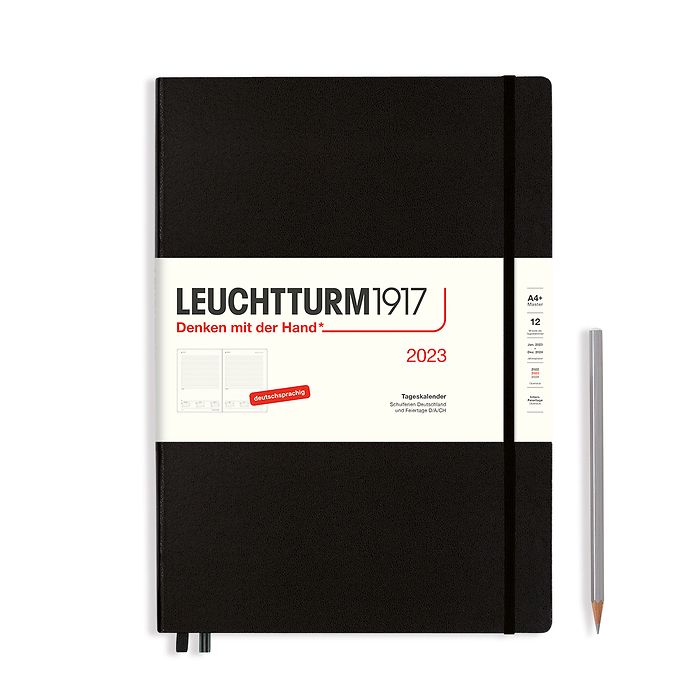 Daily Planner Master (A4+) 2023, Black, German
