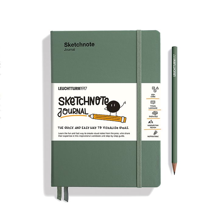 Sketchnote Journal Medium (A5), Olive, English