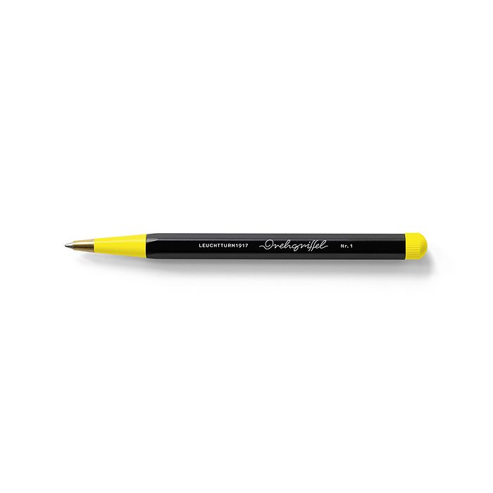 Drehgriffel Nr. 1, Black/Lemon - Ballpoint pen, Bauhaus Edition