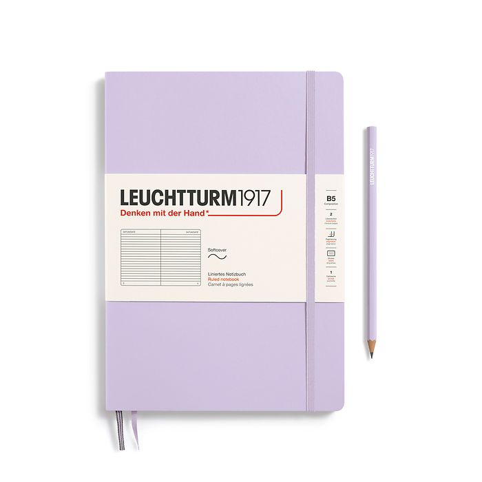 Notebook Composition (B5), Softcover, 123 numbered pages, Lilac, ruled