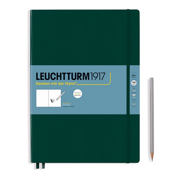 Sketchbook Master (A4+), Hardcover, 112 pages (150 g/sqm), plain, Forest Green