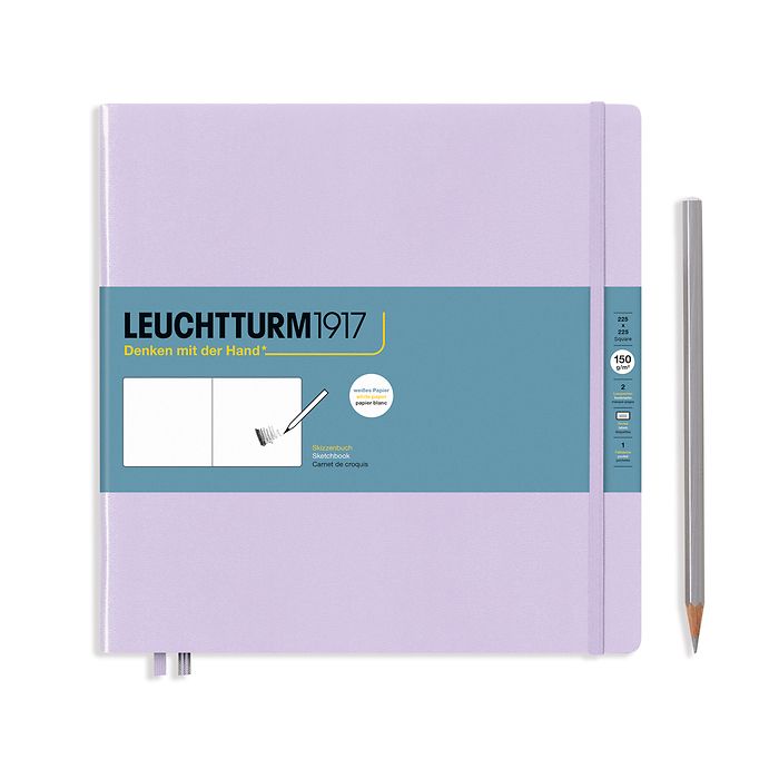Sketchbook Square (225 x 225 mm), Hardcover, 112 pages (150 g/sqm), plain, Lilac
